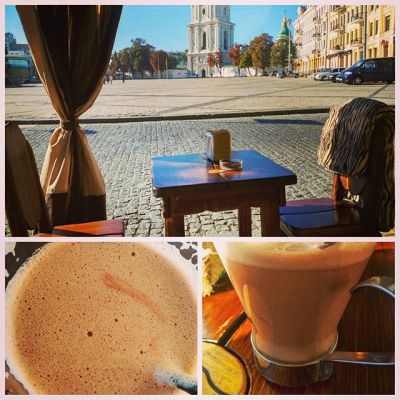 Наше воскресное утро:) София, какао и никого вокруг:) #утро #какао #Киев #воскресенье #sunday #morning #cocoa #Kyiv